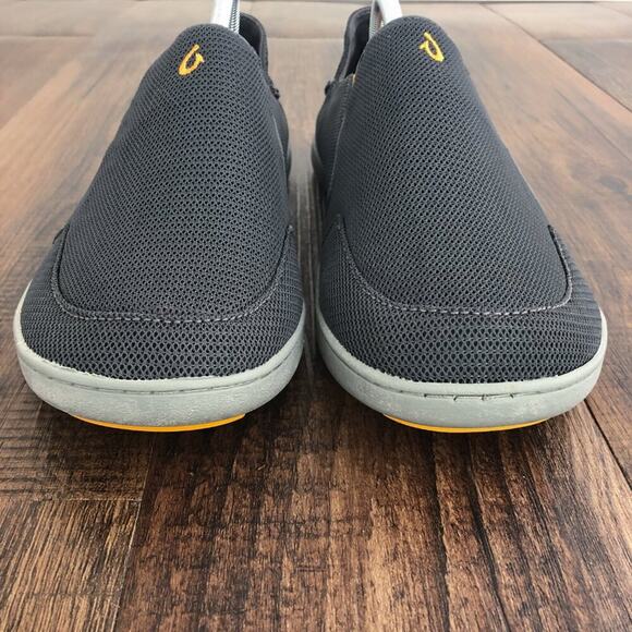 Olukai Nohea Mesh Slip On Shoes ** Size 9 & 10 (different sizes) ** Gray Orange - Picture 7 of 15